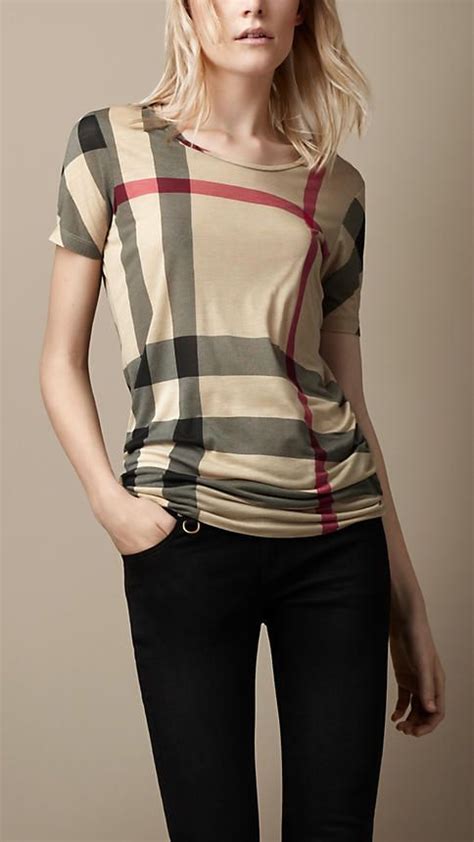 burberry tee shirt womens|burberry denim shirt women.